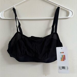 ALL YOU LIVELY MESH BRA NWT  size M 36B jet black intimates feminine